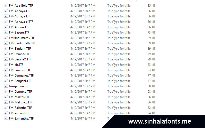 free download sinhala fonts for windows 10