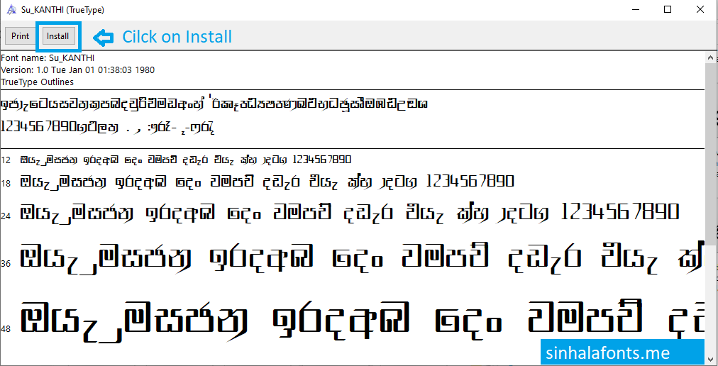 how to install sinhala font for android